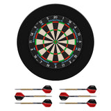 Mission Samurai 3 Dartboard Set - Dart Board, Black Surround & 2 sets of Brass Darts