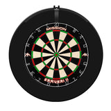 Mission Samurai II Dartboard Set - Dart Board, Surround & Torus 100 Light - Black