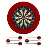 Mission Samurai 3 Dartboard Set - Dart Board, Red Surround & 2 sets of Brass Darts