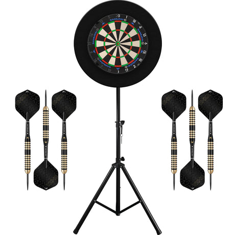 Mission Samurai 4 Dartboard & Stand Set - Dart Board, Surround, Stand and Darts