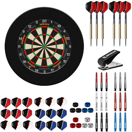 Unicorn Eclipse Ultra 2.0 Dartboard Starter Set - Dartboard, Surround, Darts & Accessories