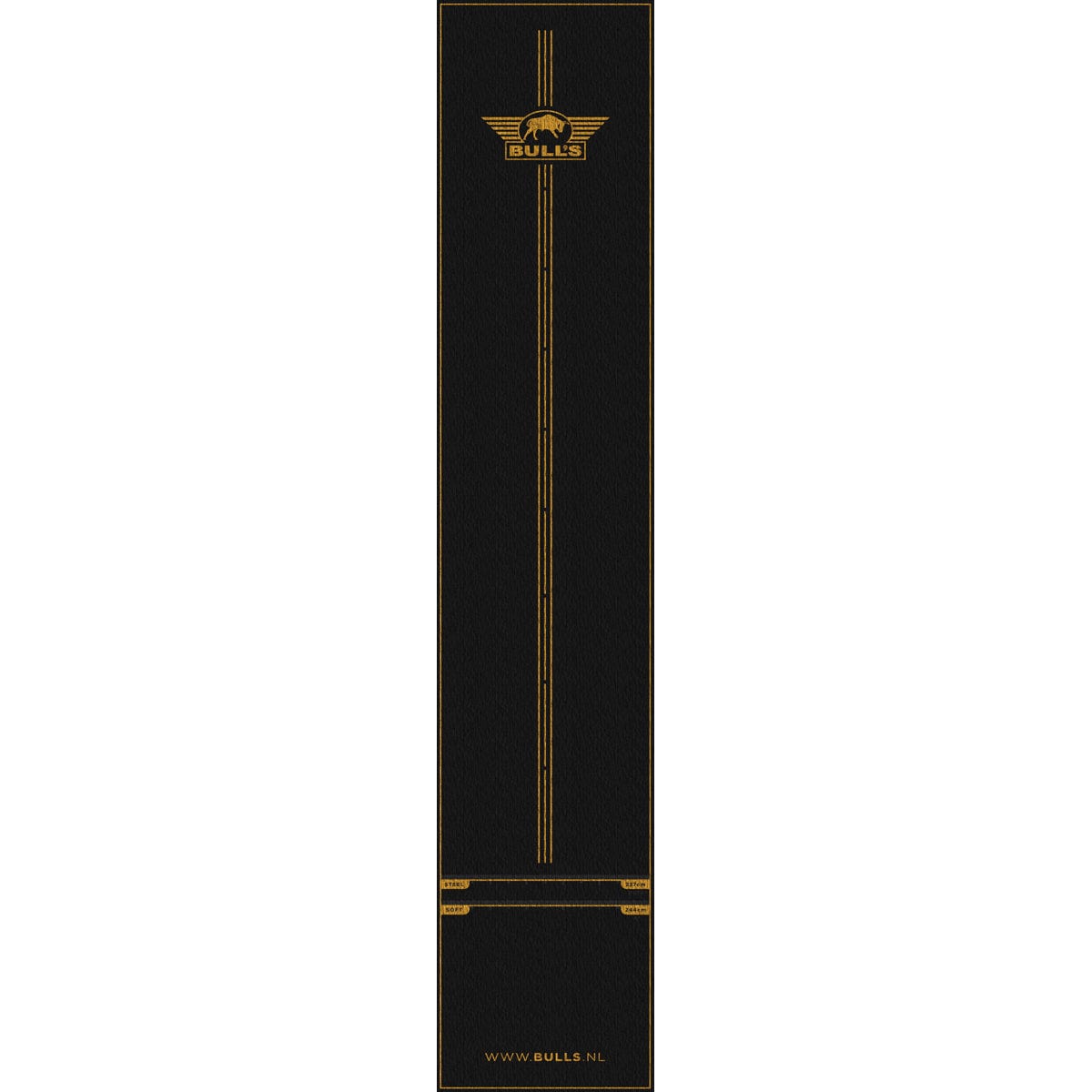 Bulls Advantage Carpet Dart Mat - Black & Gold - 300 x 85cm