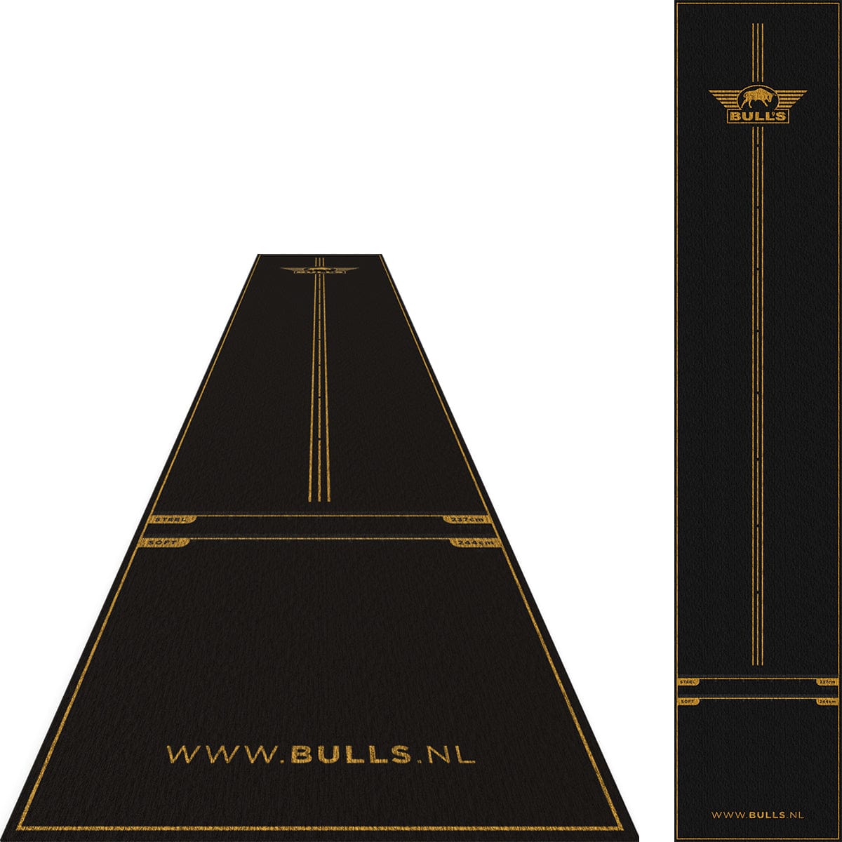 Bulls Advantage Carpet Dart Mat - Black & Gold - 300 x 85cm