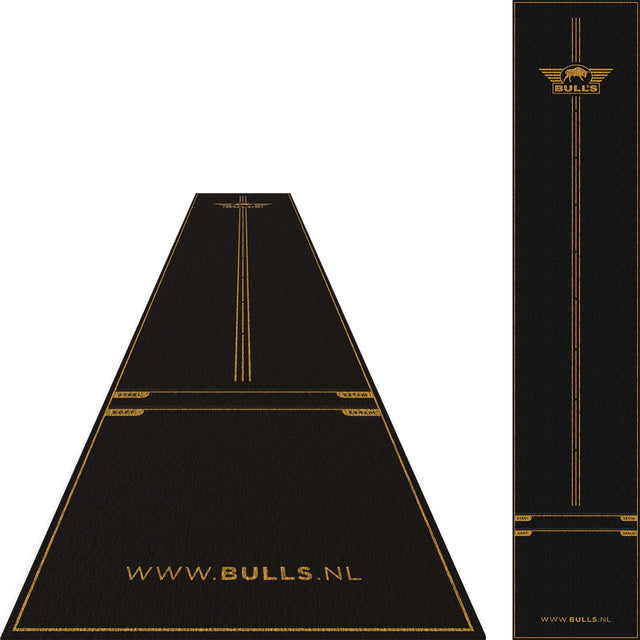 Bulls Advantage Carpet Dart Mat - Black & Gold - 300 x 85cm