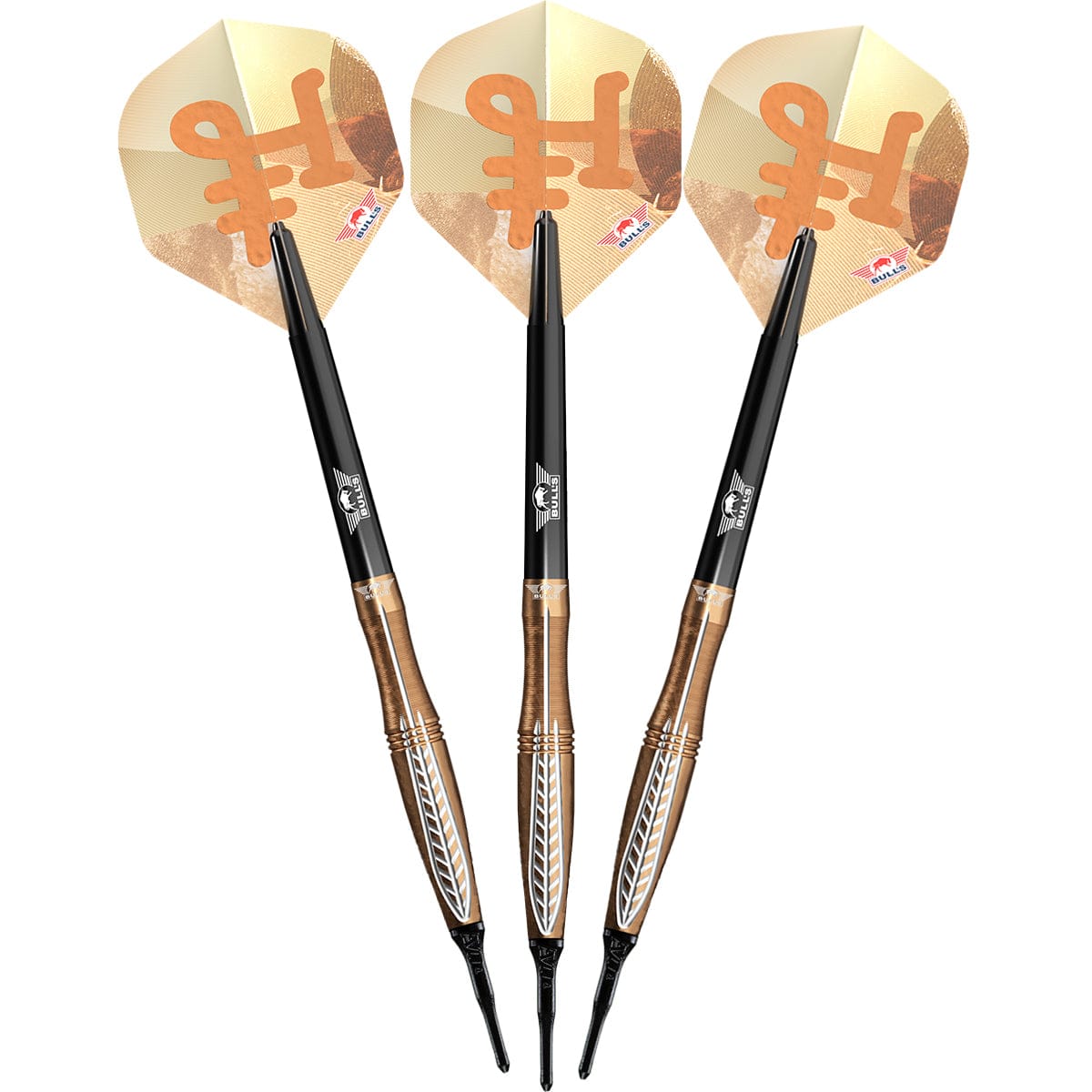 Bulls Bronzo Darts - Soft Tip - 90% Tungsten - Flux 18g
