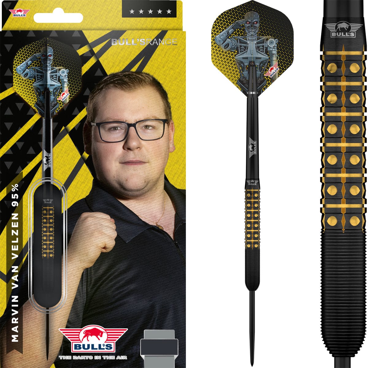 Bulls Marvin van Velzen Darts - Steel Tip - 95% Tungsten