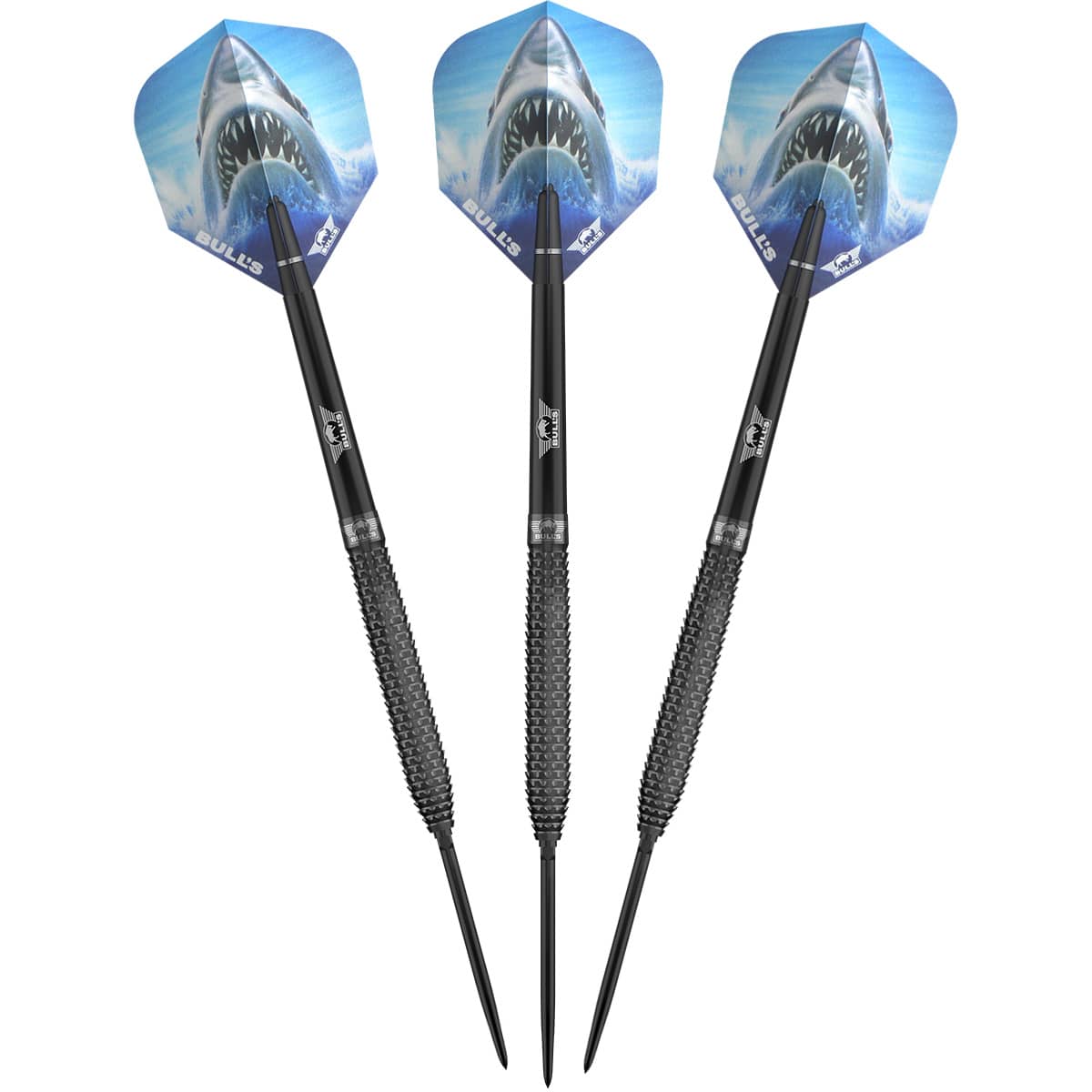 Bulls Shark Pro CP Darts - Steel Tip - 90% Tungsten - Black
