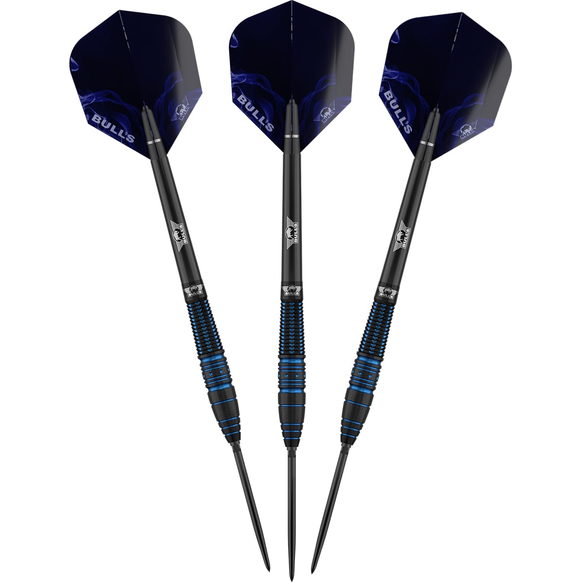 Bulls Smoke CP Darts - Steel Tip - 90% Tungsten - Blue Frost