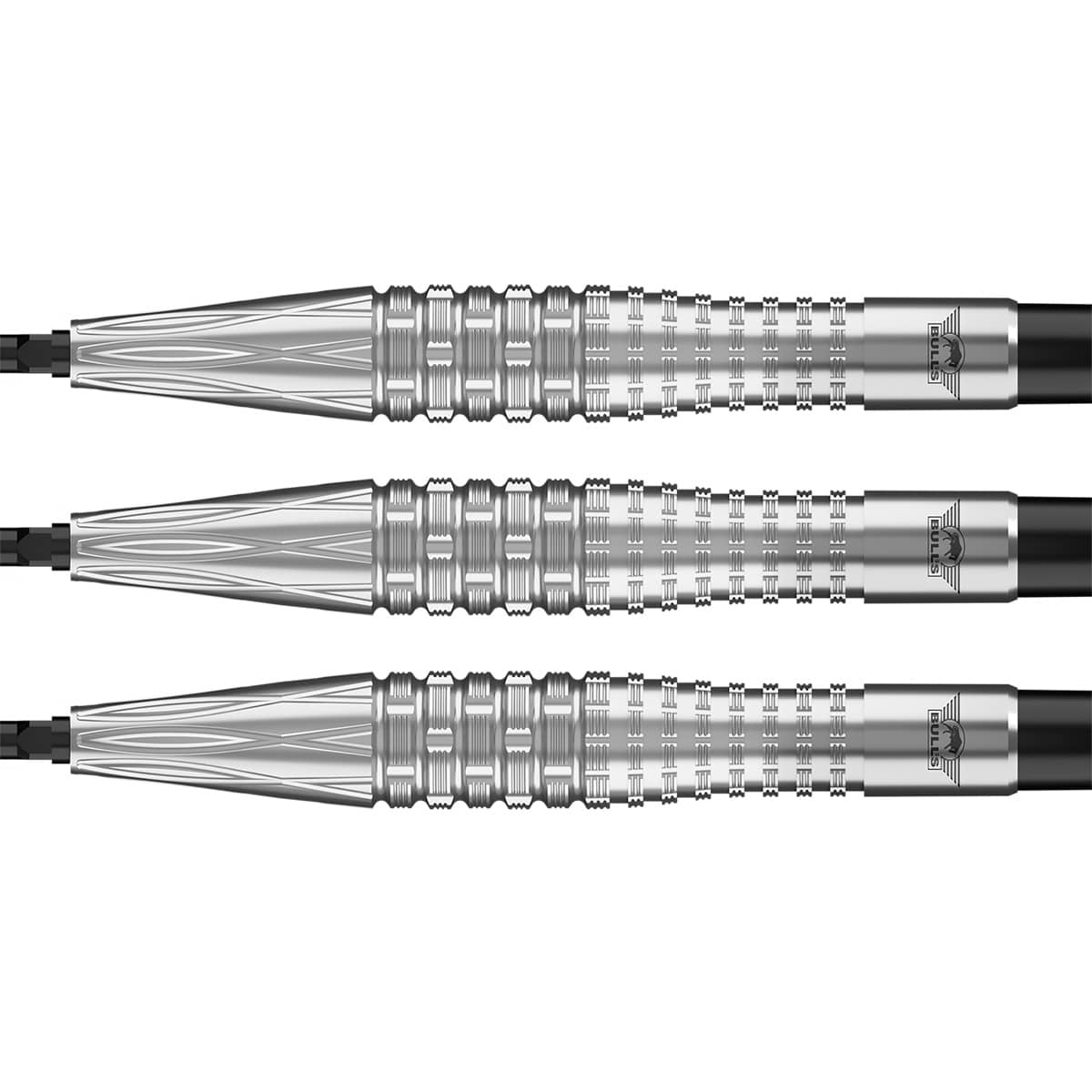Bulls Smoke CP Darts - Steel Tip - 90% Tungsten - Silver Ash