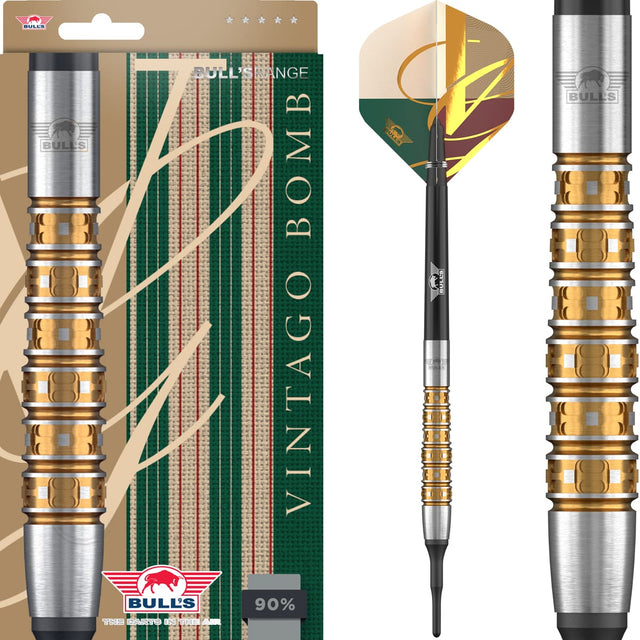 Bulls Vintago CP Darts - Soft Tip - 90% Tungsten - Bomb 17g