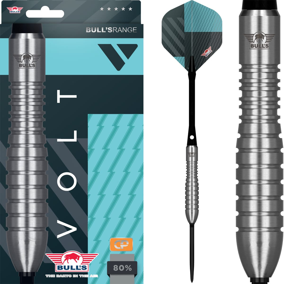 Bulls Volt CP Darts - Steel Tip - 80% Tungsten - Blue