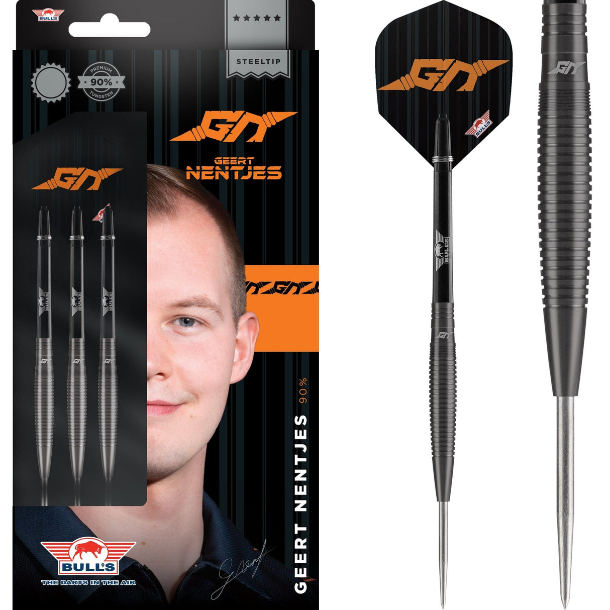Bulls Geert Nentjes Darts - Steel Tip - 90% - Black Titanium
