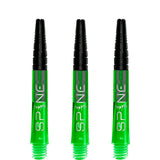 Bulls Spine Dart Shafts - Polycarbonate with Aluminium Top - Green Tweenie