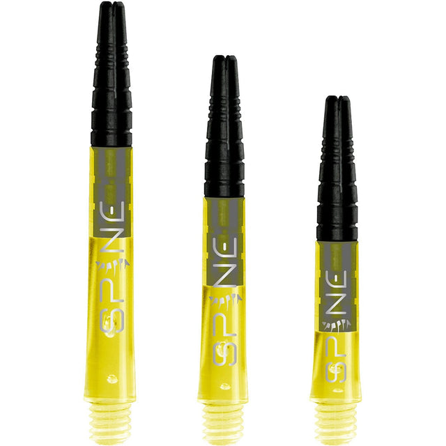 Bulls Spine Dart Shafts - Polycarbonate with Aluminium Top - Yellow