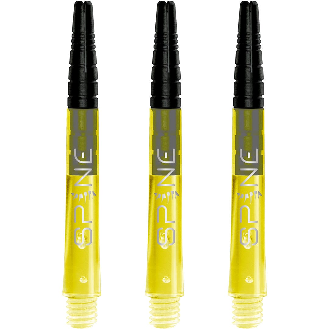 Bulls Spine Dart Shafts - Polycarbonate with Aluminium Top - Yellow Medium