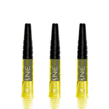 Bulls Spine Dart Shafts - Polycarbonate with Aluminium Top - Yellow Short