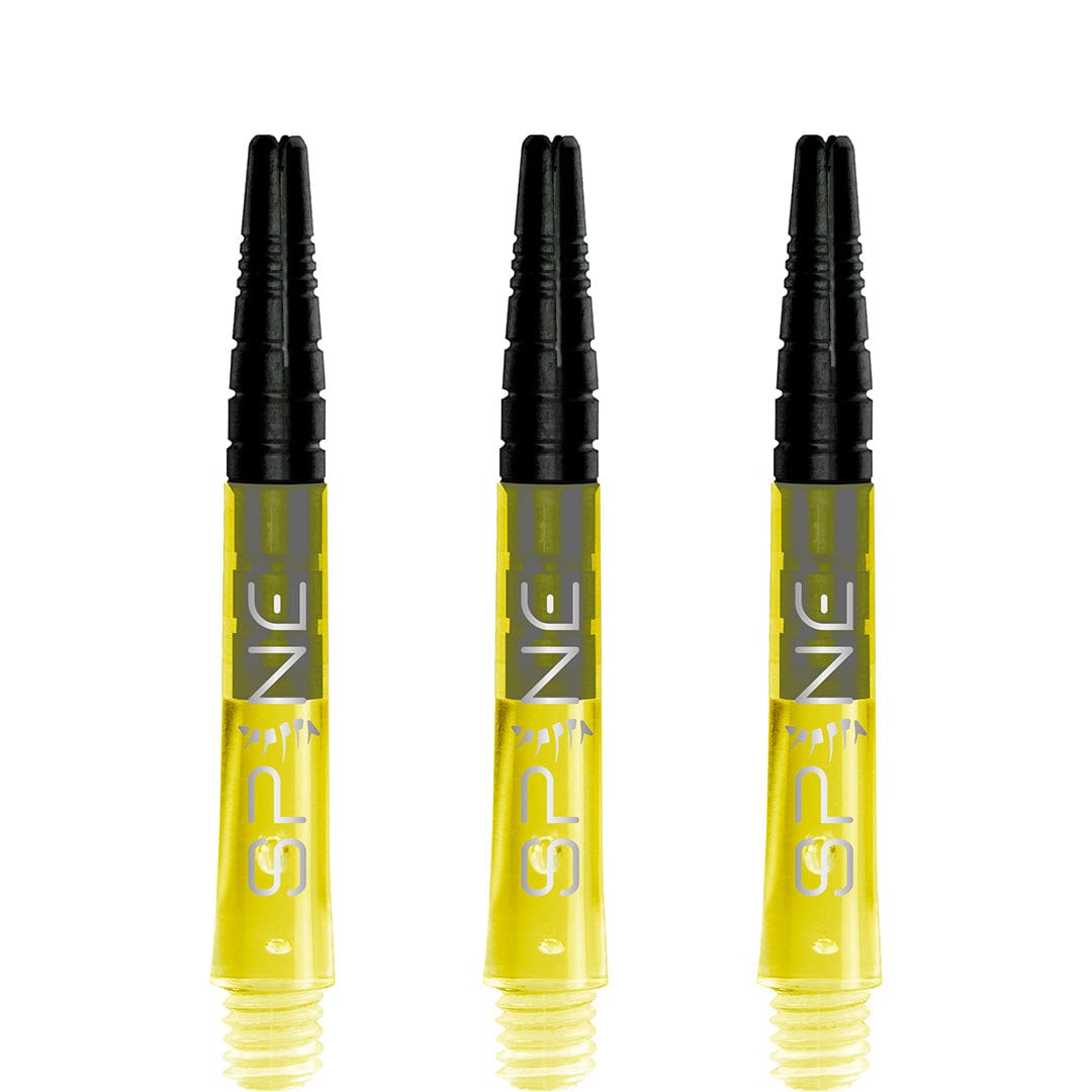 Bulls Spine Dart Shafts - Polycarbonate with Aluminium Top - Yellow Tweenie
