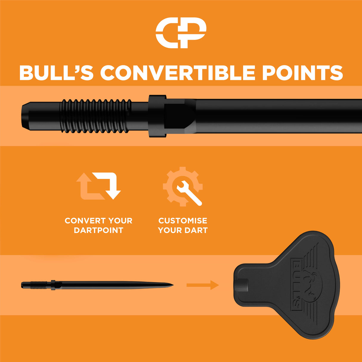 Bulls Prime CP Darts - Steel Tip - 90% Tungsten - Barrels Only - Bolt