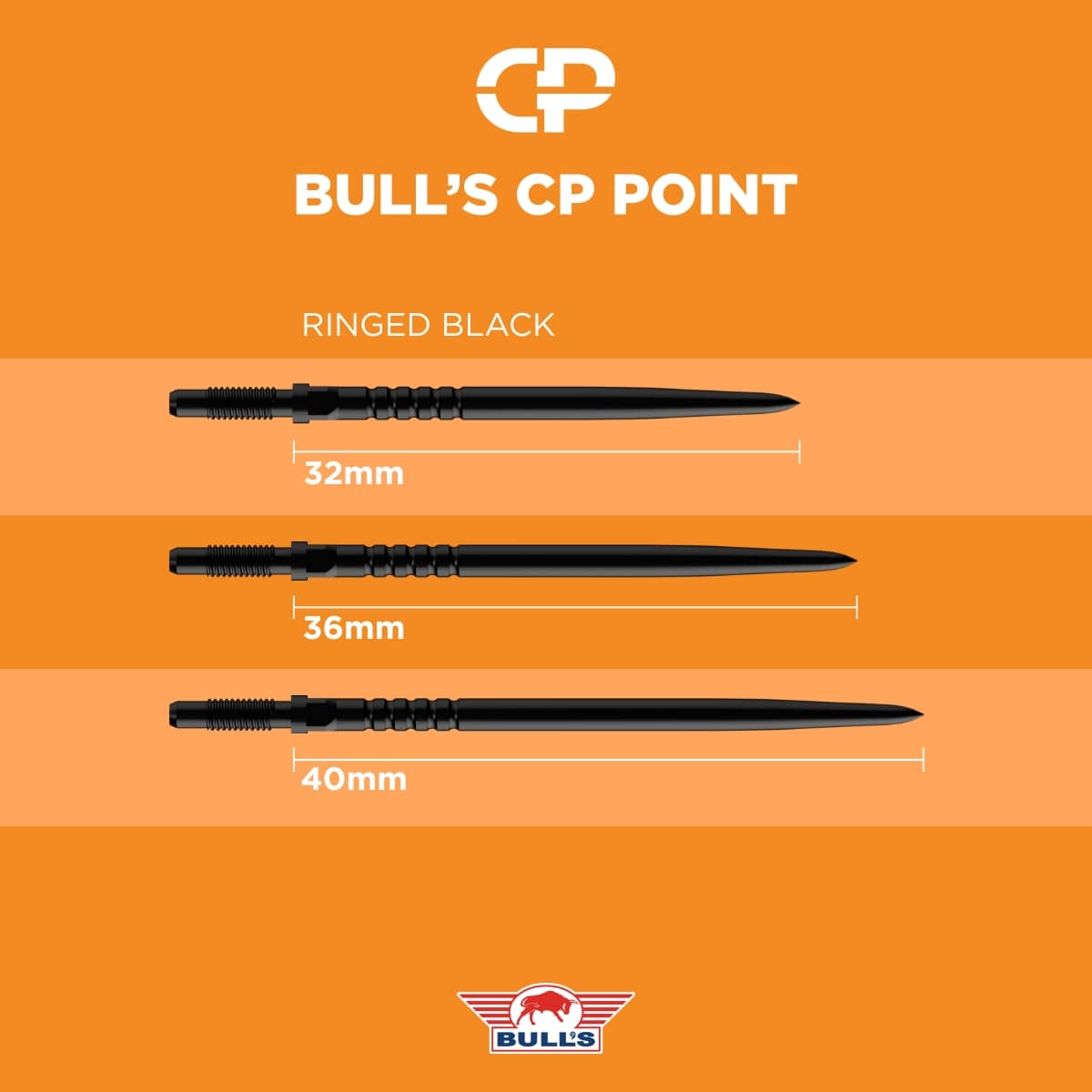 Bulls CP Dart Points - Steel Tip - Ringed