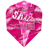 Mission Solo Dart Flights - 100 Micron - Standard No6 - Cam Crabtree - Pink