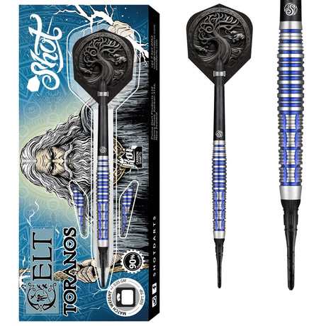 Shot Celt Darts - Soft Tip - 90% Tungsten - Toranos - 20g
