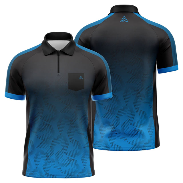 Arraz - Chevron - Black & Blue - Dart Shirt