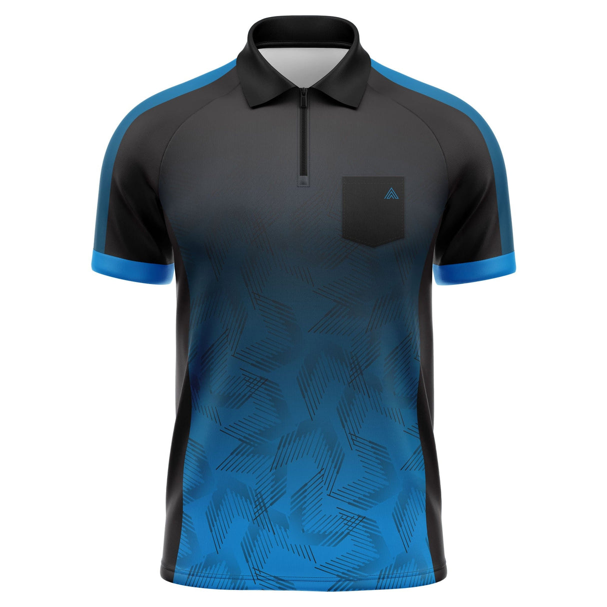 Arraz - Chevron - Black & Blue - Dart Shirt
