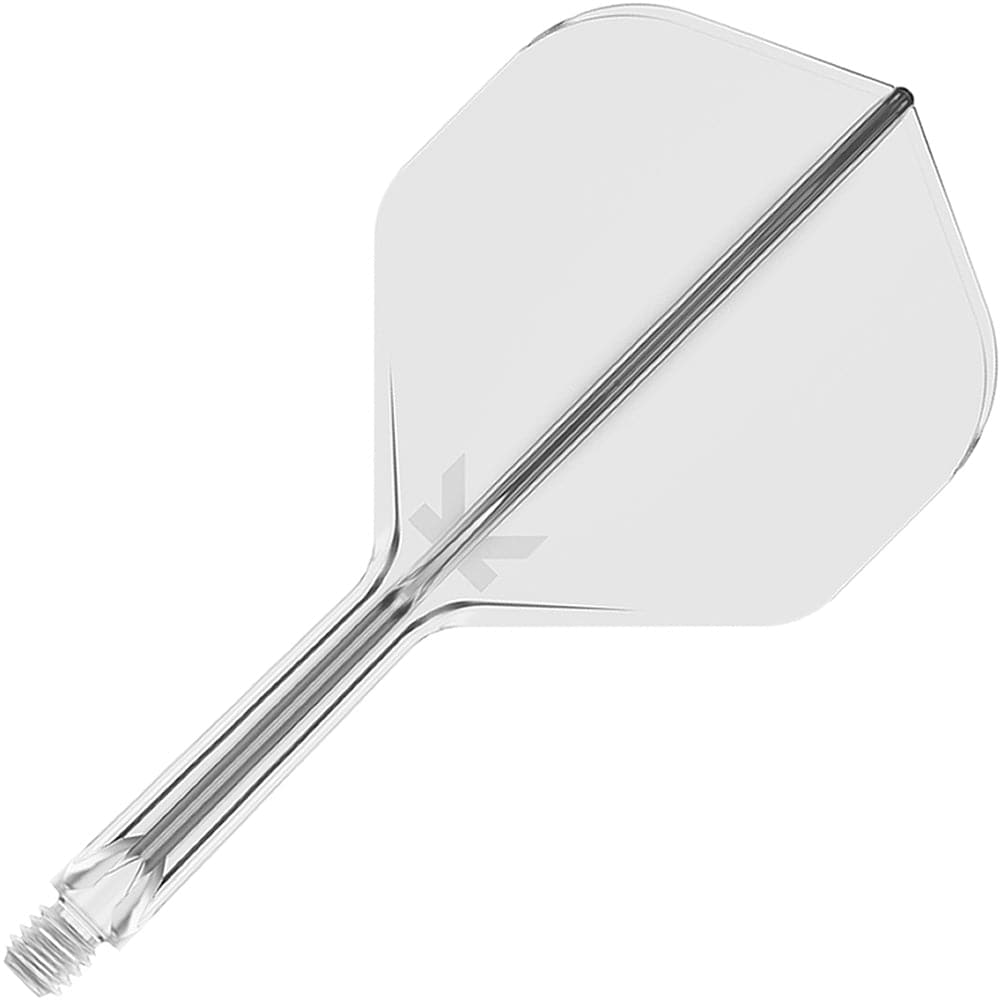 Target K-Flex Dart Flights - Moulded Flight & Shaft - Standard No2 - Clear