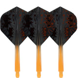 Condor AXE Dart Flights - Matt Campbell - Ginja Ninja - Standard - Black & Orange