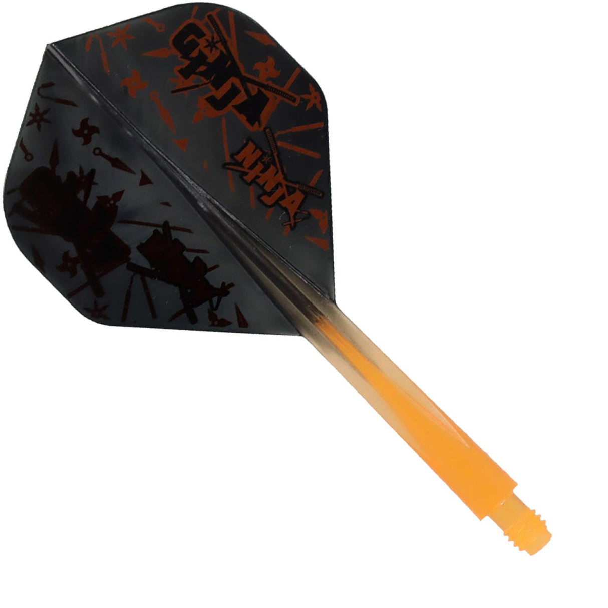 Condor AXE Dart Flights - Matt Campbell - Ginja Ninja - Standard - Black & Orange Medium