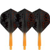 Condor AXE Dart Flights - Matt Campbell - Ginja Ninja - Standard - Black & Orange