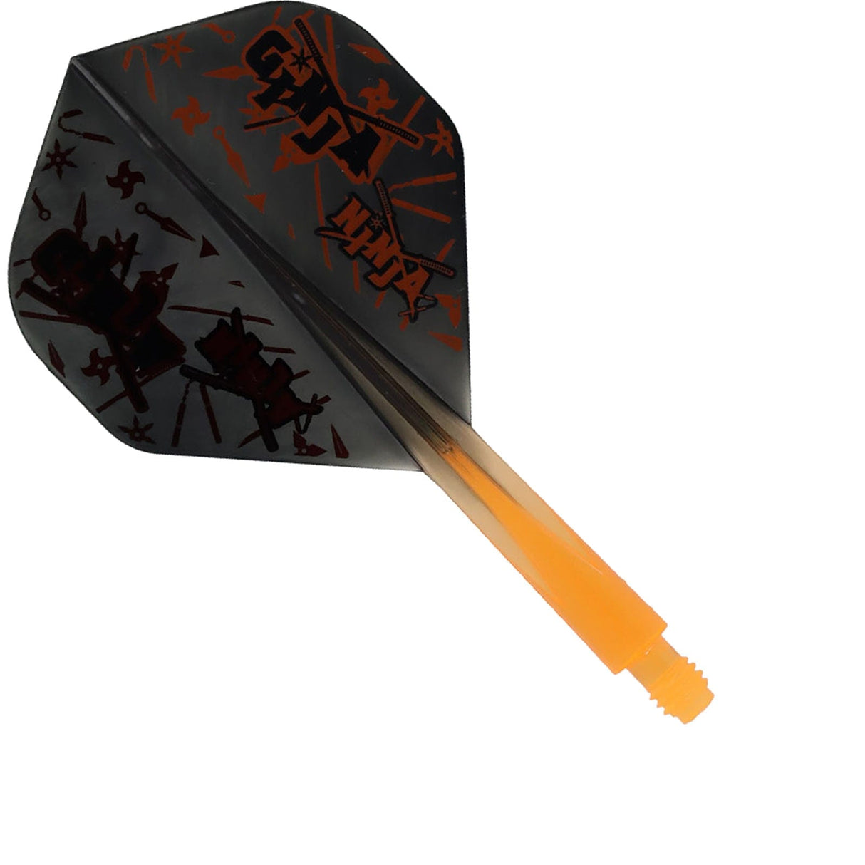 Condor AXE Dart Flights - Matt Campbell - Ginja Ninja - Standard - Black & Orange Short