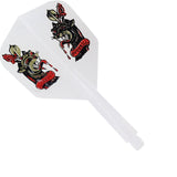 *Condor Dart Flights - Zero Stress - Small - Overkill - Marble White Short