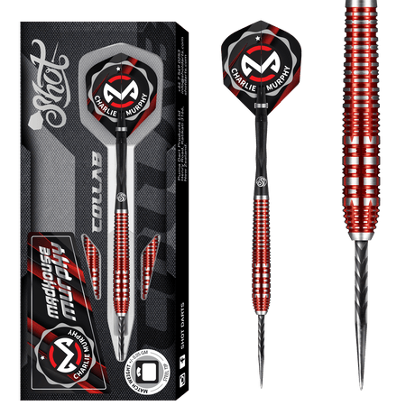 Shot Pro Series Darts - Steel Tip - 90% Tungsten - Charlie Murphy - 23g