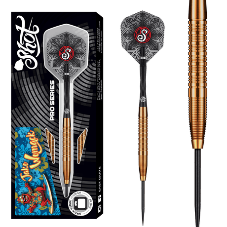 Shot Pro Series Darts - Steel Tip - 90% Tungsten - Jake Womack - 23g