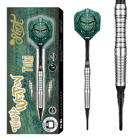Shot Tribal Weapon Darts - Soft Tip - 90% Tungsten - Toki