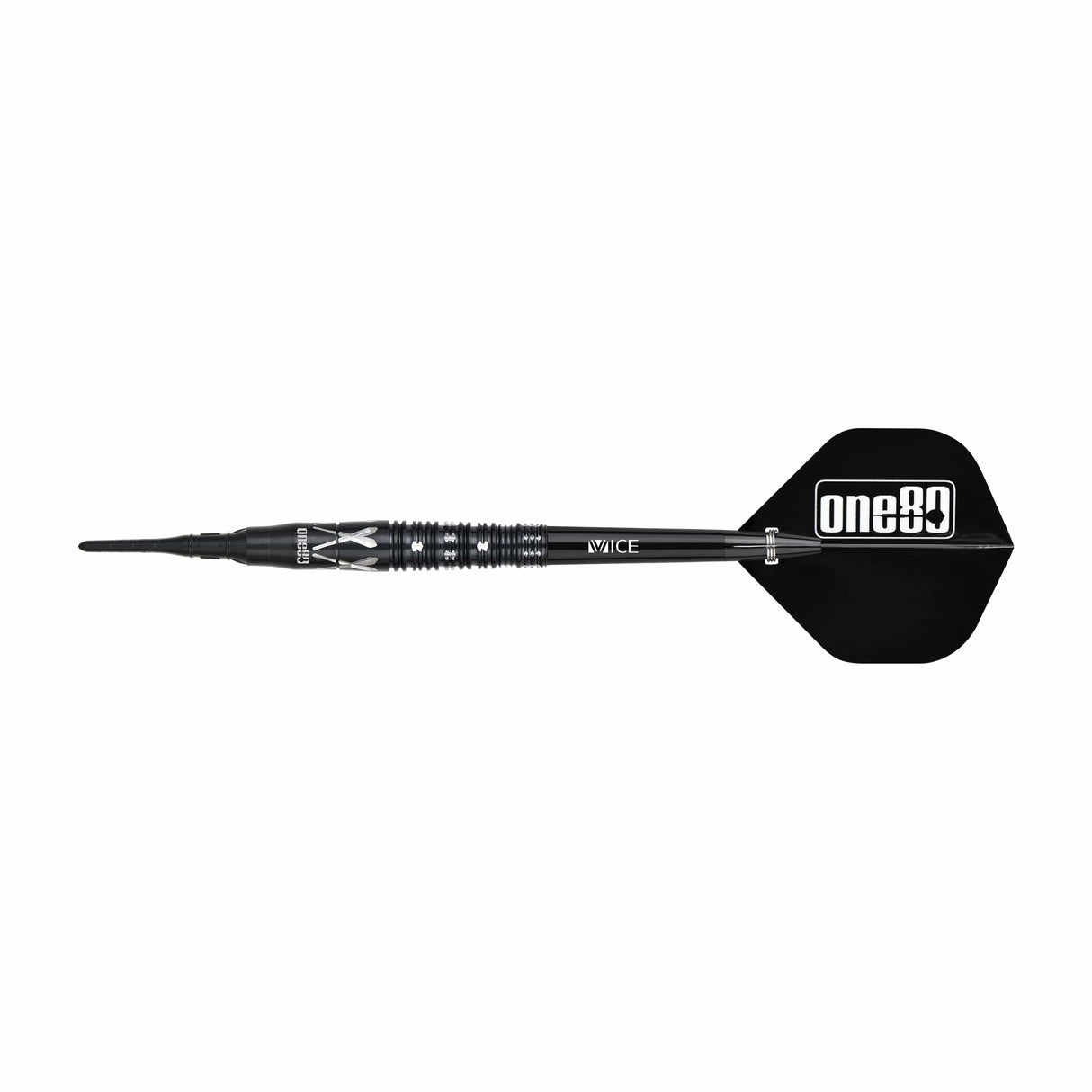 One80 Noriyuki Nakamura Darts - Soft Tip - 90% Tungsten - V4 - Black