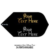Personalised Flights - Hot Foil - 5 Sets - Poly Plain - Slim - Black