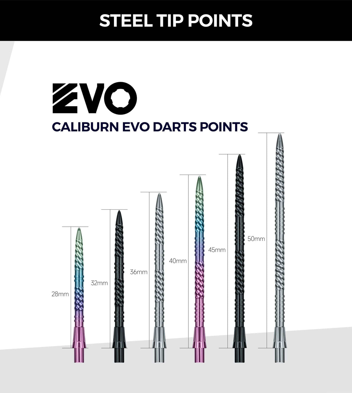 Caliburn EVO Dart Points - Helix Groove