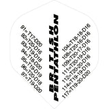 *Pentathlon Dart Flights - Extra Strong - Std - White Checkouts