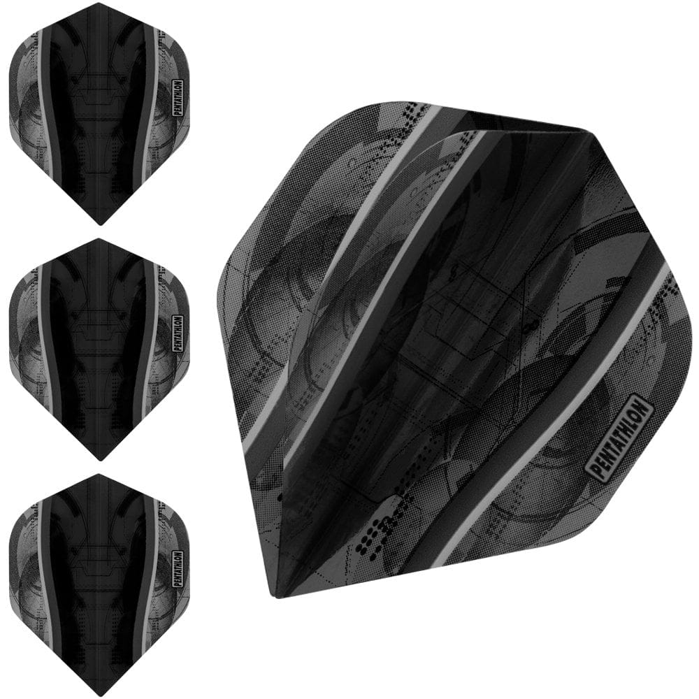 *Pentathlon Silver Edge Dart Flights - Extra Strong - Std