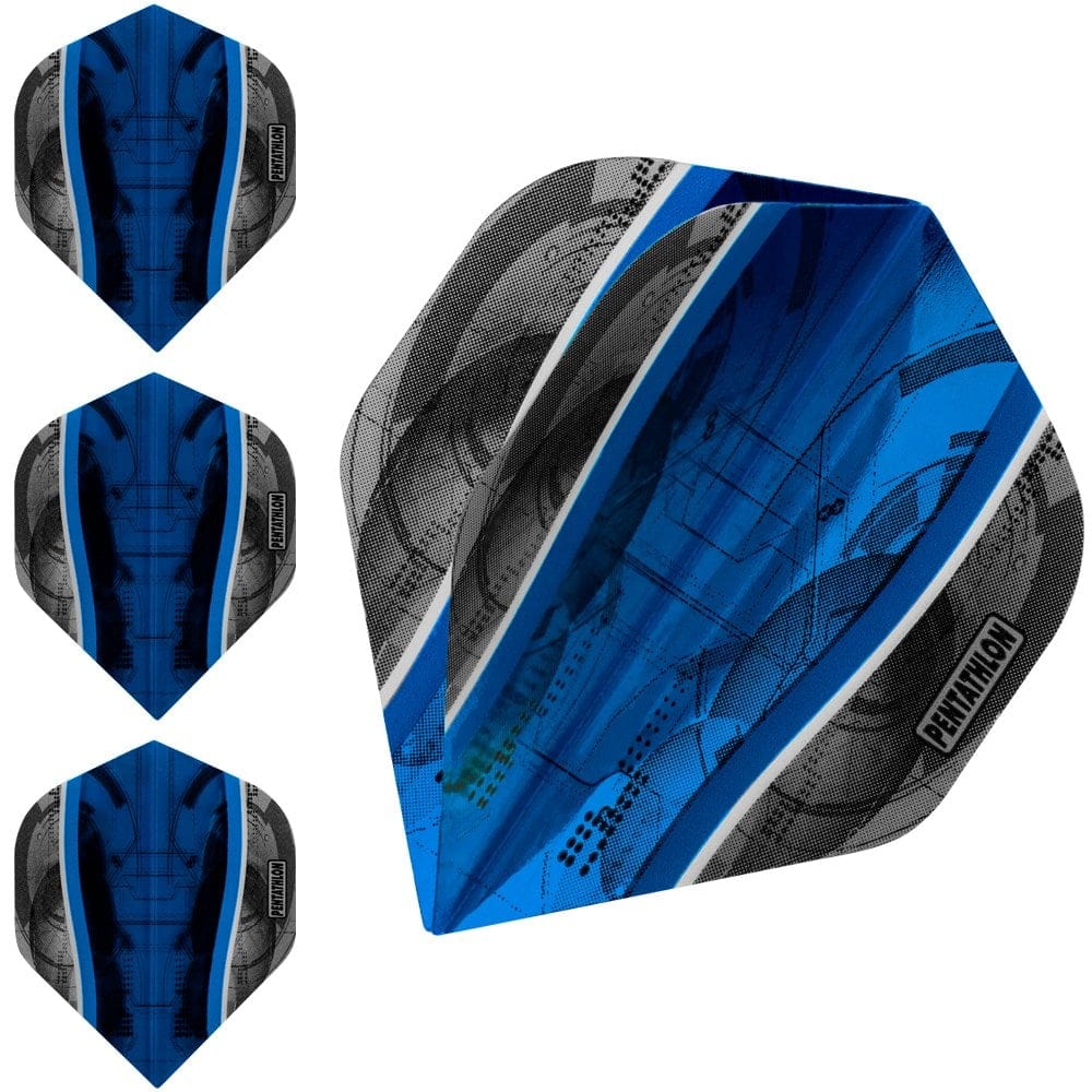 *Pentathlon Silver Edge Dart Flights - Extra Strong - Std