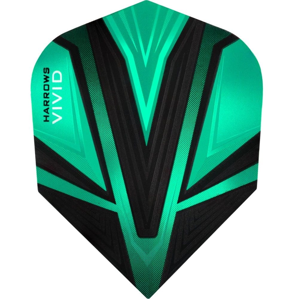 *Harrows Vivid Dart Flights - 100 Micron - Std - Aqua Jade