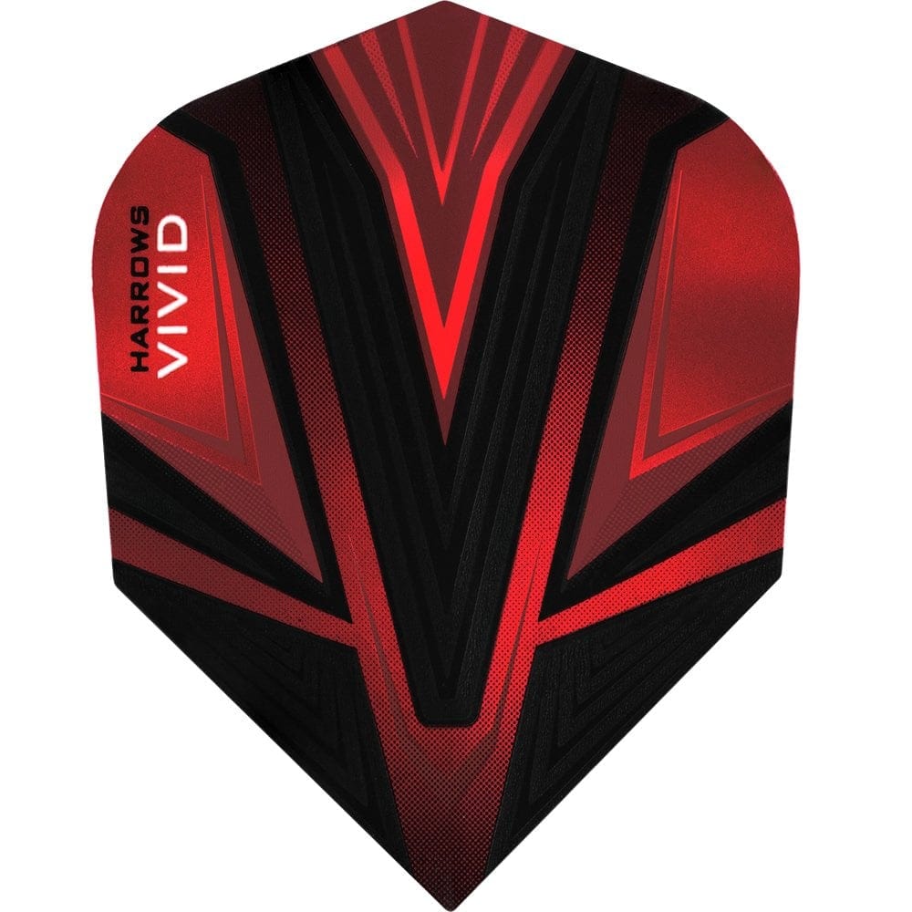 *Harrows Vivid Dart Flights - 100 Micron - Std - Aqua Red