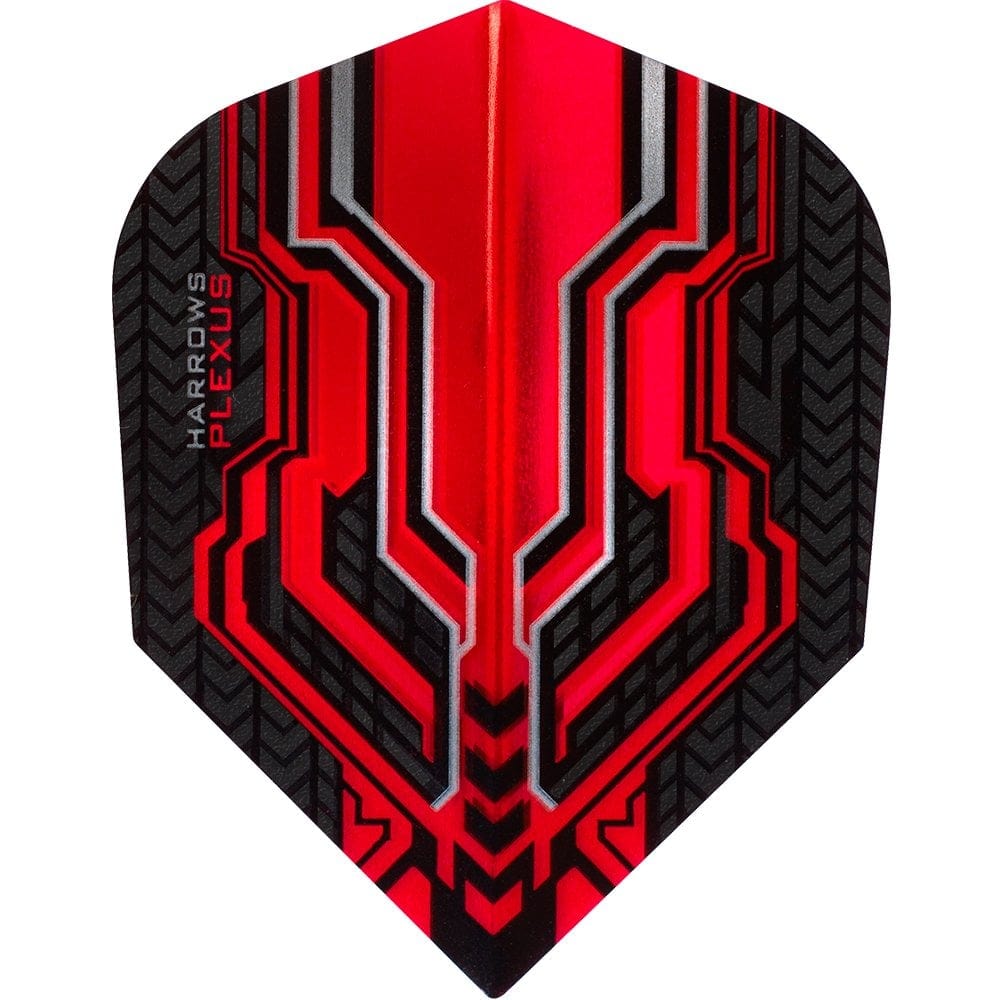 *Harrows Plexus Dart Flights - Std Shape - 100 Micron Red