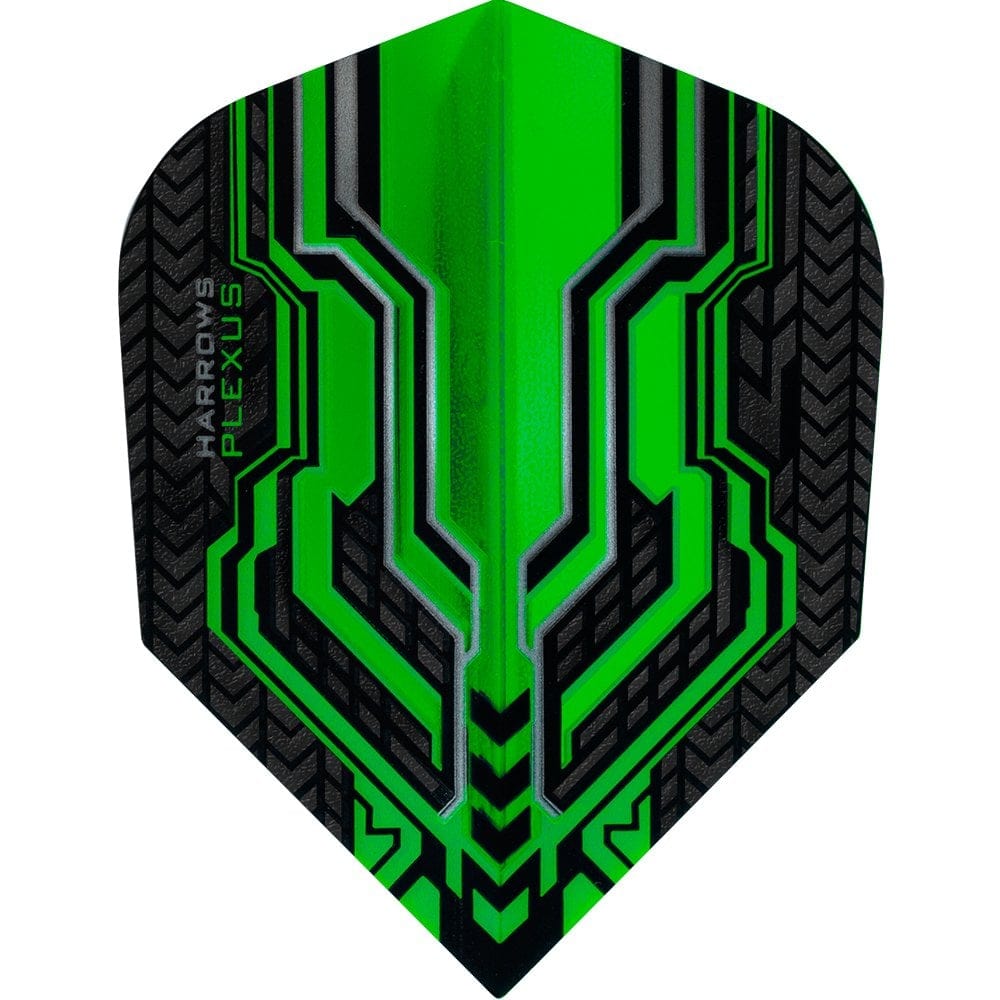 *Harrows Plexus Dart Flights - Std Shape - 100 Micron Green