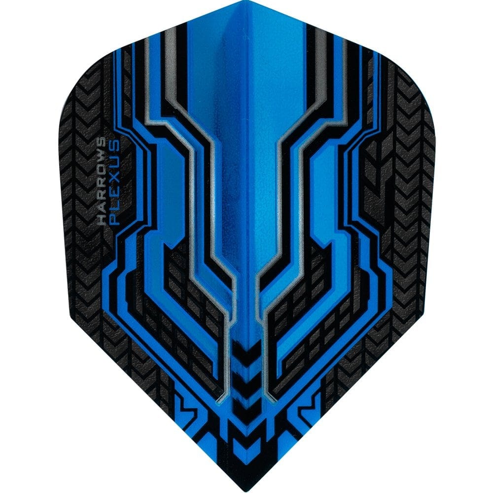 *Harrows Plexus Dart Flights - Std Shape - 100 Micron Aqua Blue