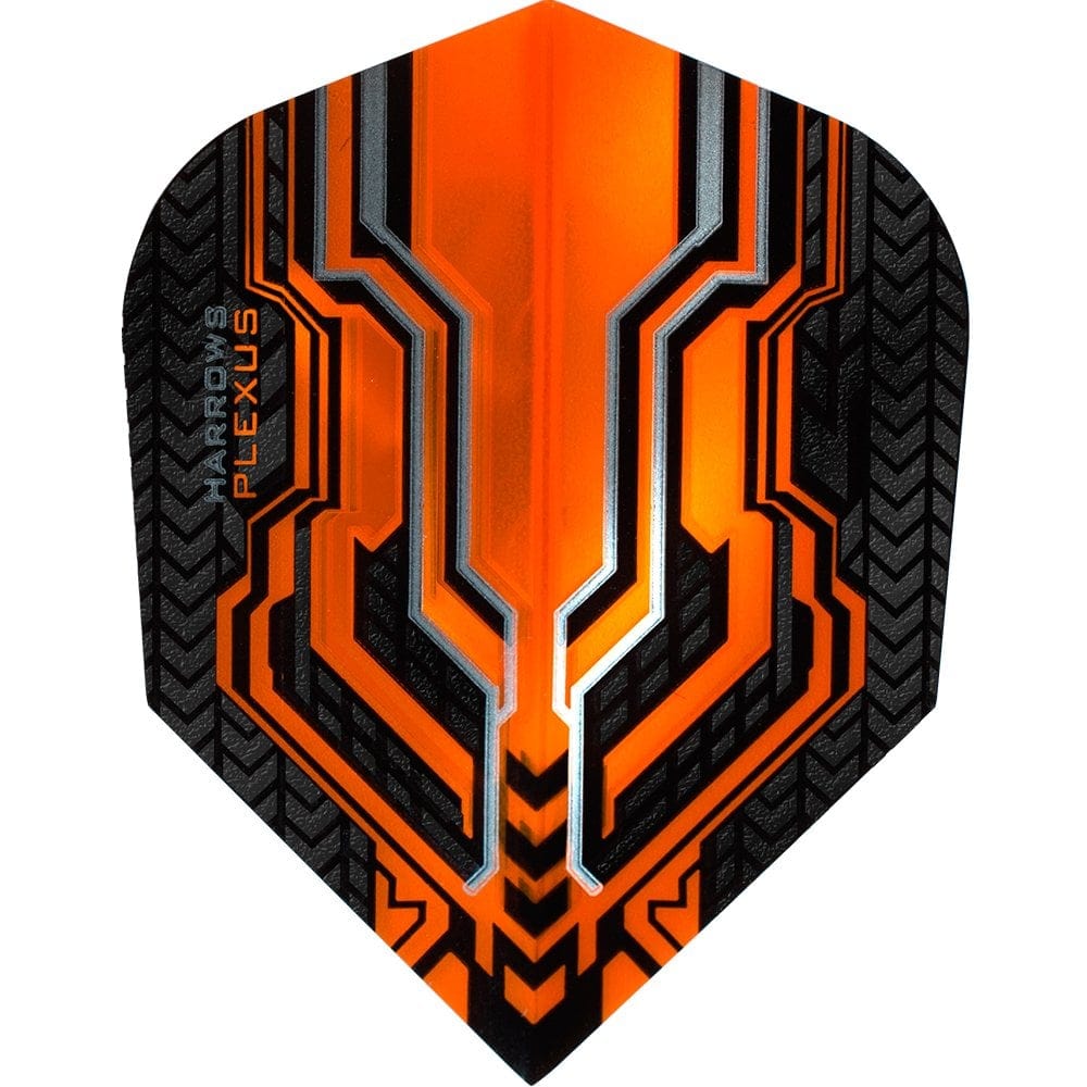 *Harrows Plexus Dart Flights - Std Shape - 100 Micron Orange