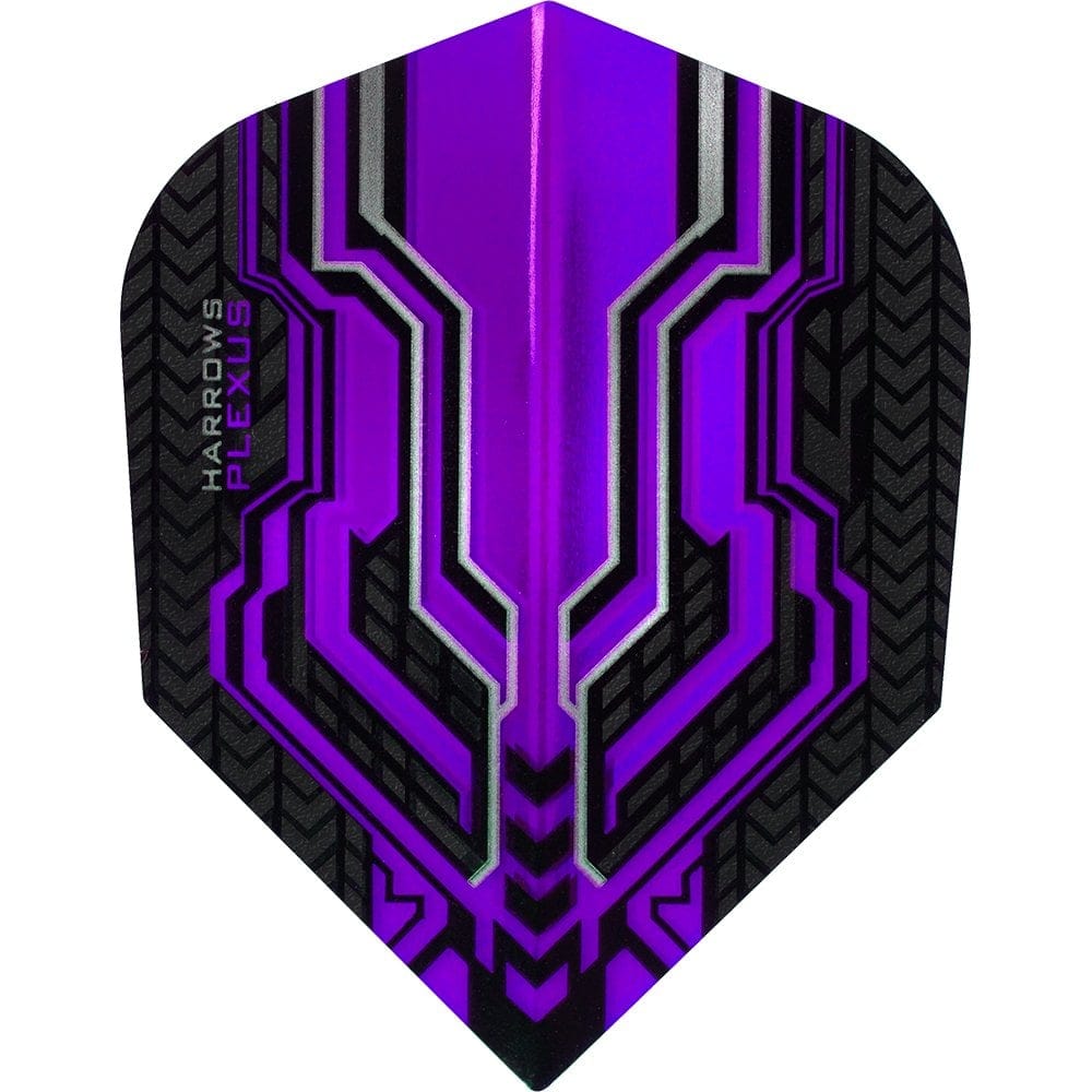 *Harrows Plexus Dart Flights - Std Shape - 100 Micron Purple