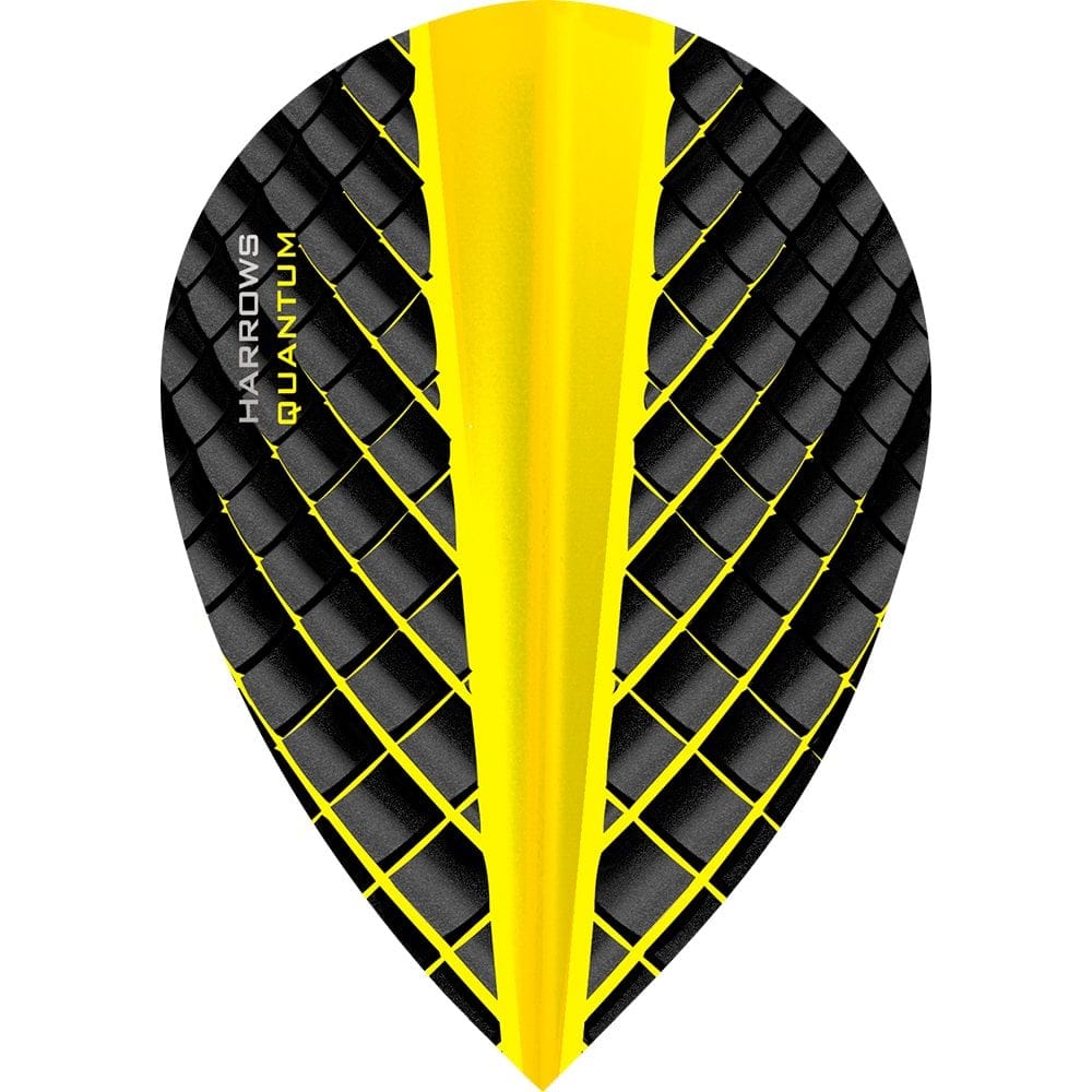 *Harrows Quantum Dart Flights - 3D Effect - 100 Micron - Pear Yellow